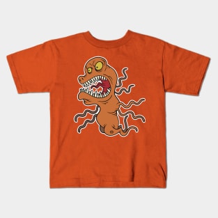 orange screaming monster Kids T-Shirt